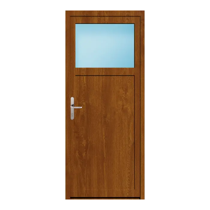 Nebeneingangstür 83x198 cm 1/3 Glas Golden Oak genarbt