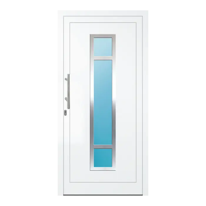Haustür Aluminium 102,5x210 cm Prezo Top 01 Verkehrsweiß RAL 9016