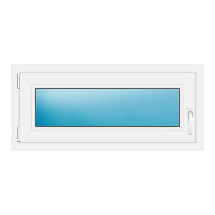 Einflügeliges Kunststofffenster 100x45 cm Weiß