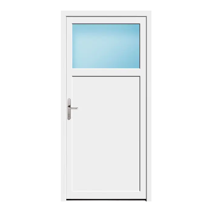 Nebeneingangstür 100x211 cm 1/3 Glas Weiß