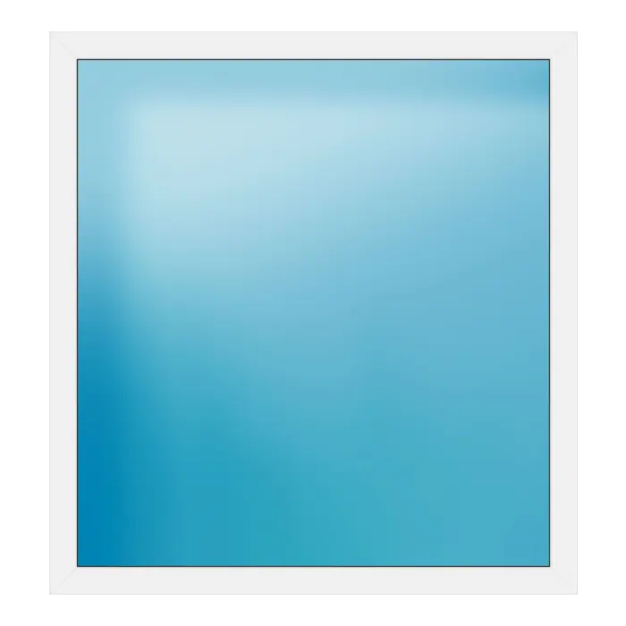 Festverglasung aus Kunststoff 152x162 cm Weiß