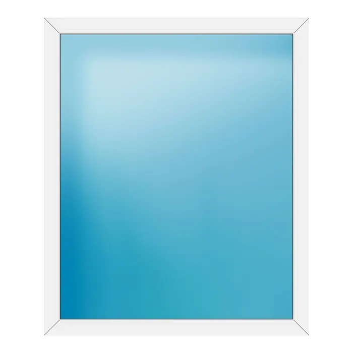 Festverglasung aus Kunststoff 132x158 cm Weiß