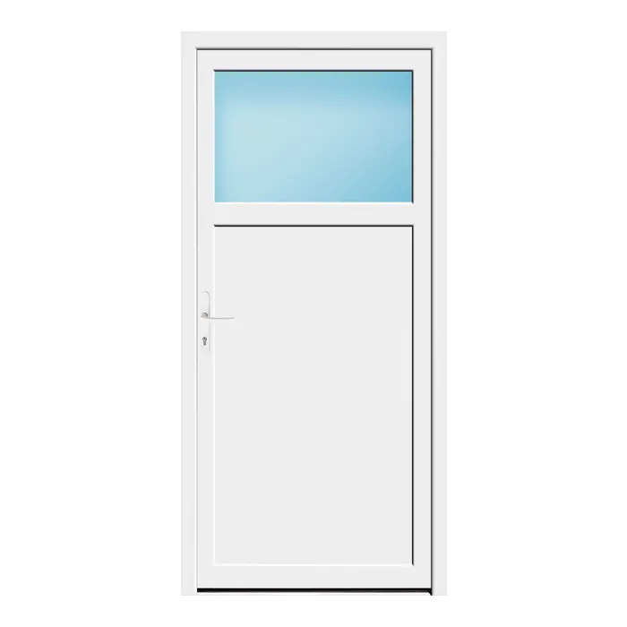 Nebeneingangstür 100x212 cm 1/3 Glas Weiß
