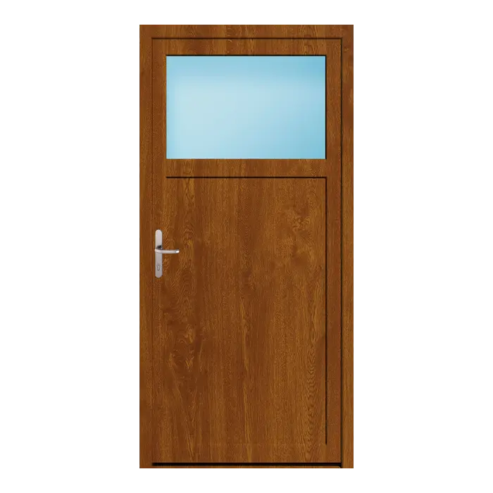 Nebeneingangstür 106x220 cm 1/3 Glas Golden Oak genarbt