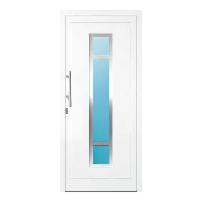 Haustür Aluminium 90x200 cm Prezo Top 01 Verkehrsweiß RAL 9016