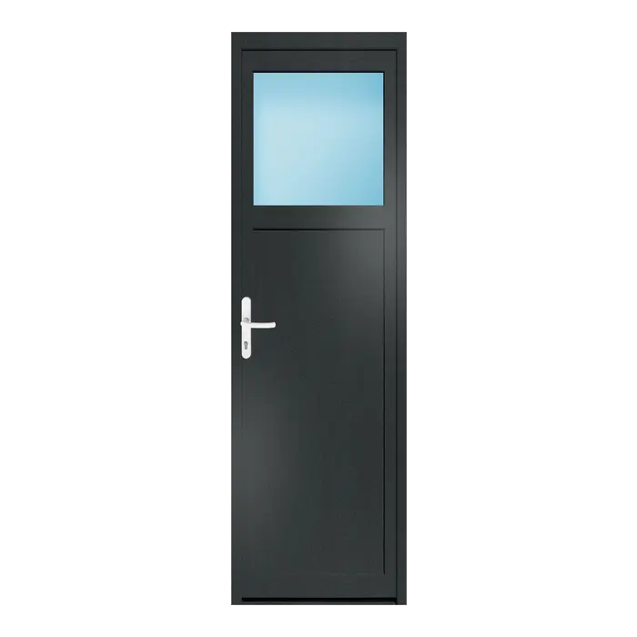 Nebeneingangstür 68x222 cm 1/3 Glas Anthrazitgrau genarbt