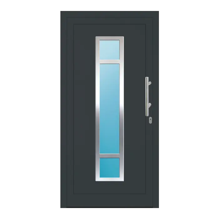 Haustür Aluminium 100x200 cm Prezo Top 01 Anthrazitgrau RAL 7016