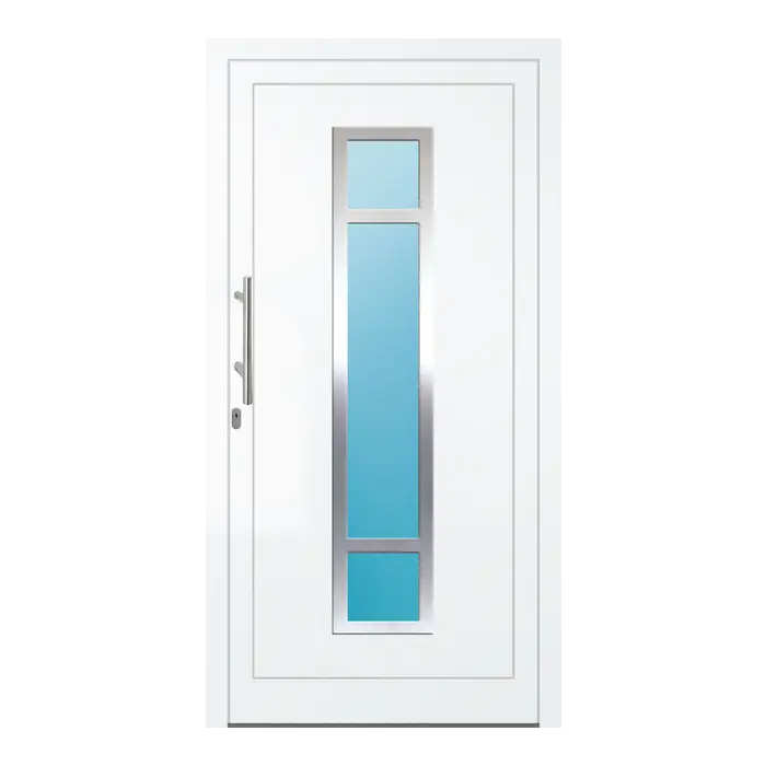 Haustür Aluminium 110x213,5 cm Prezo Top 01 Verkehrsweiß RAL 9016