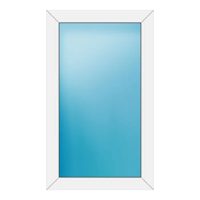 Festverglasung aus Kunststoff 68x114 cm Weiß