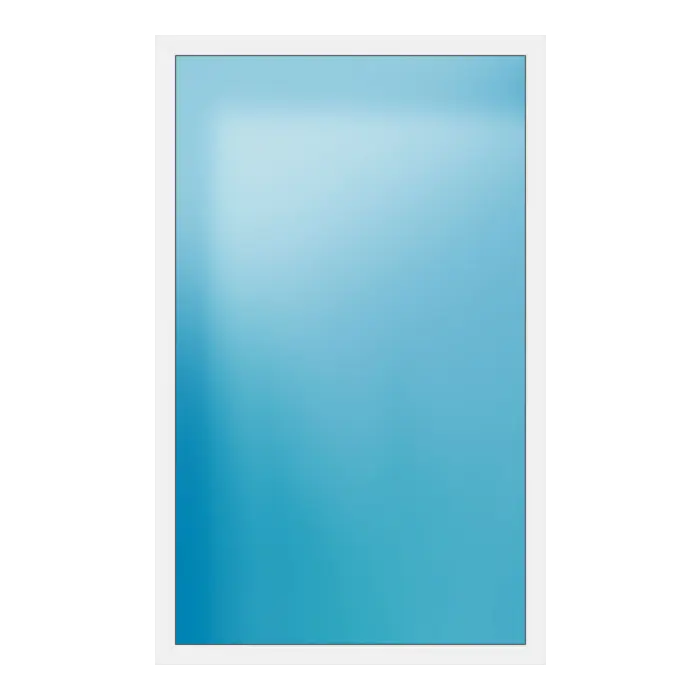 Festverglasung aus Kunststoff 154x248 cm Weiß