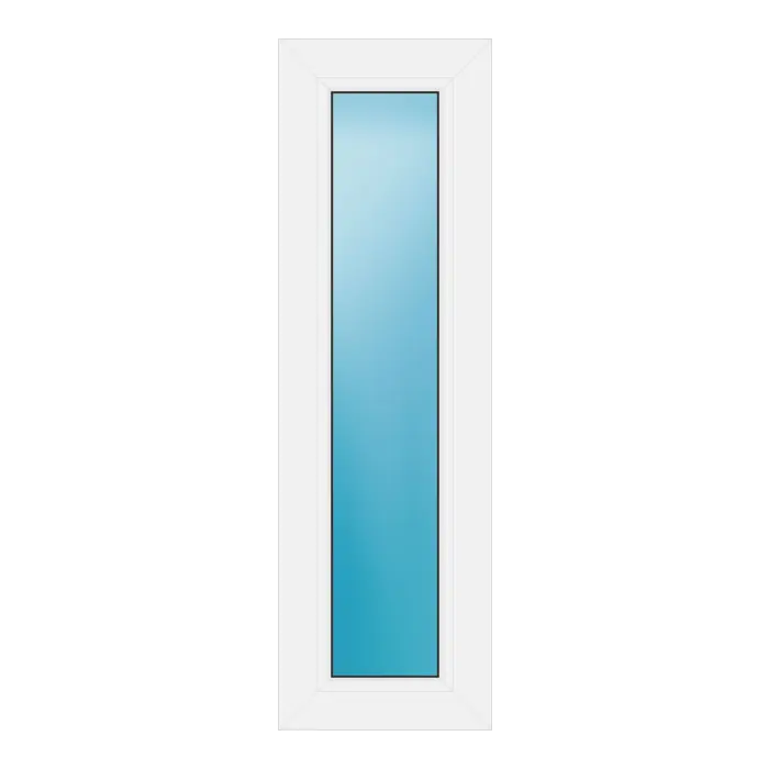 Festverglasung aus Kunststoff 32x104 cm Weiß