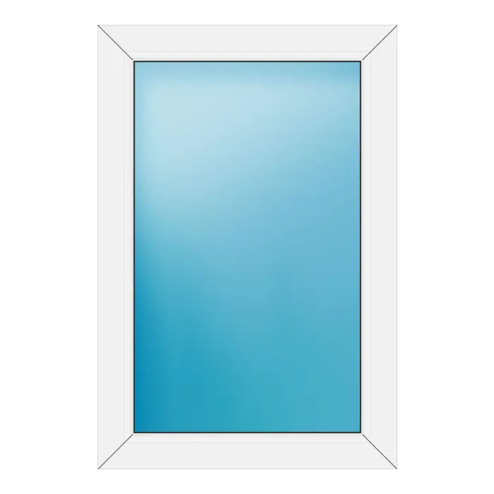 Festverglasung aus Kunststoff 66x98 cm Weiß