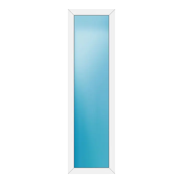 Festverglasung aus Kunststoff 62x218 cm Weiß