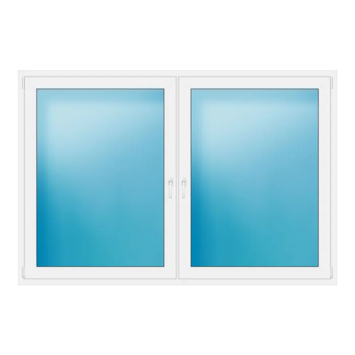 Zweiflügeliges Kunststofffenster 218x147 cm Weiß