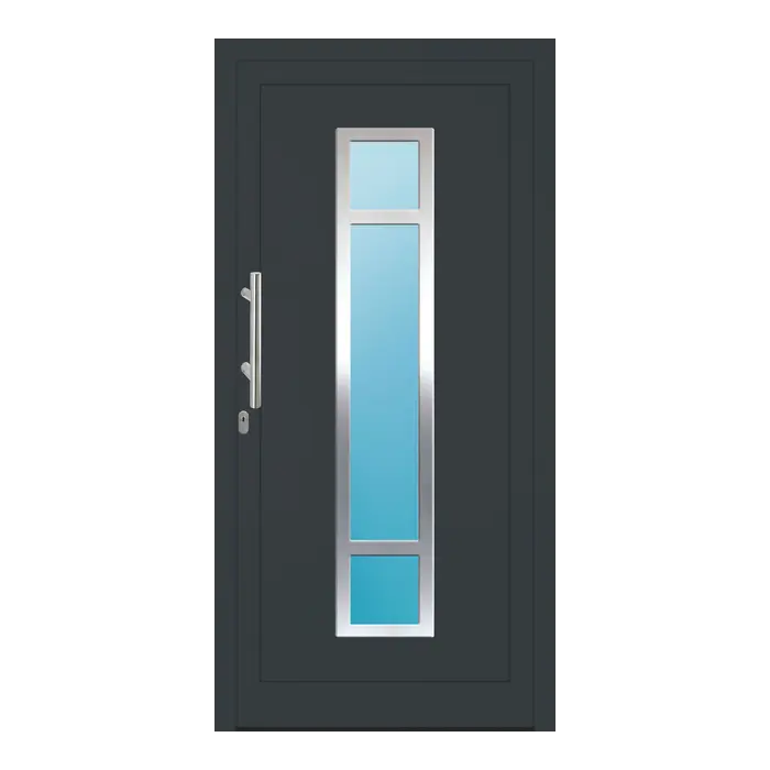 Haustür Aluminium 100x203 cm Prezo Top 01 Anthrazitgrau RAL 7016