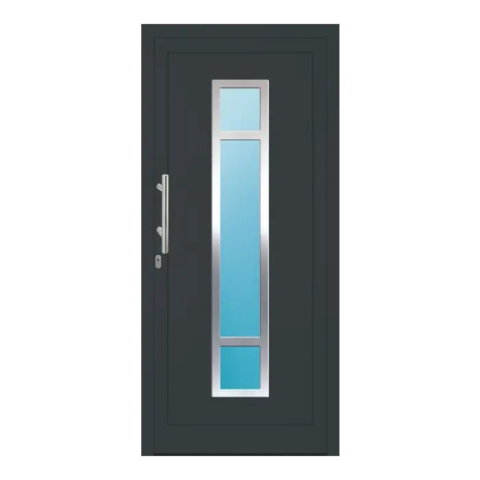 Haustür Aluminium 100x218 cm Prezo Top 01 Anthrazitgrau RAL 7016