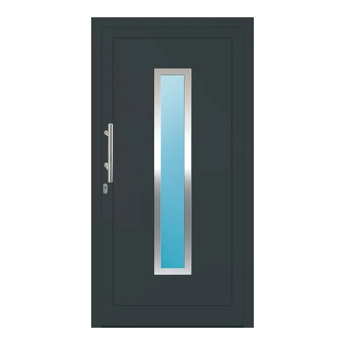 Haustür Aluminium 110x210 cm Prezo Top 05 Anthrazitgrau RAL 7016