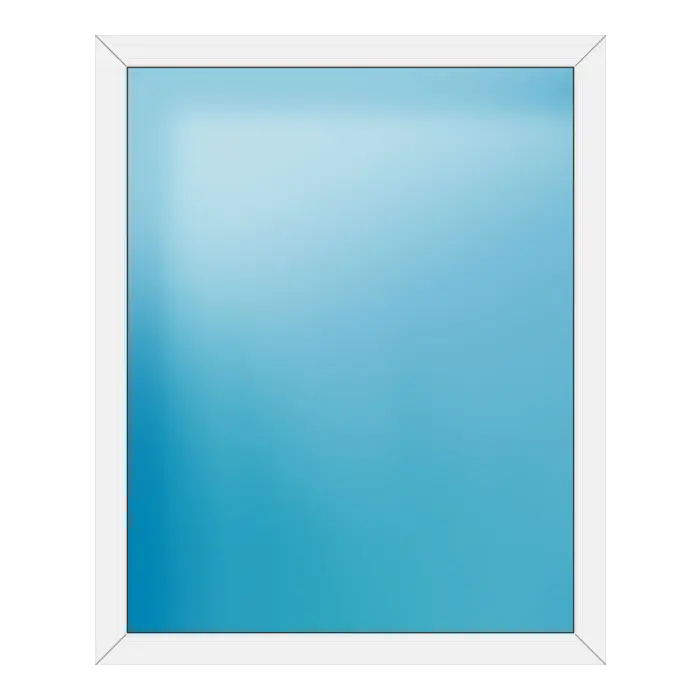 Festverglasung aus Kunststoff 128x158 cm Weiß