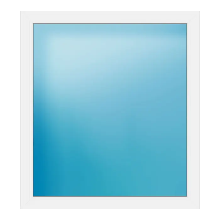 Festverglasung aus Kunststoff 114x126 cm Weiß