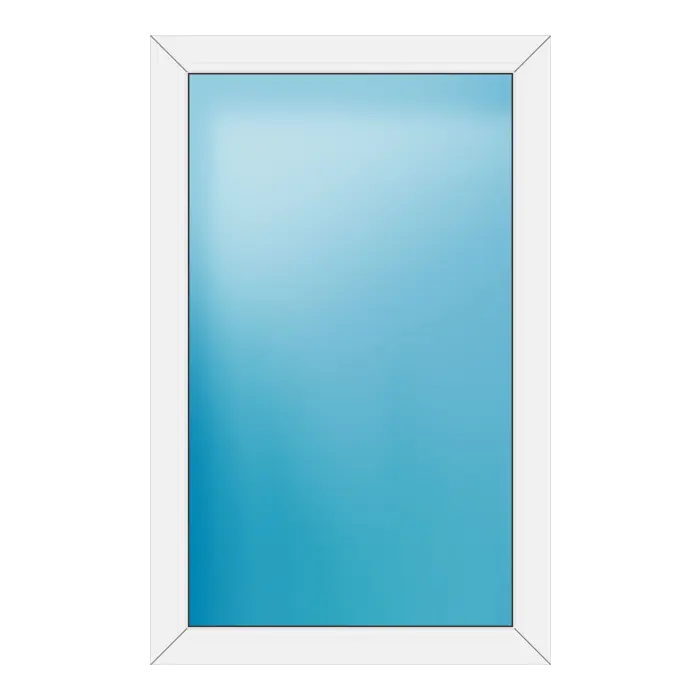 Festverglasung aus Kunststoff 84x132 cm Weiß