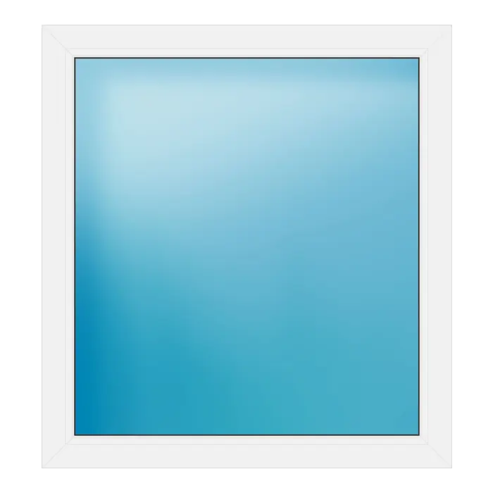 Festverglasung aus Kunststoff 100x108 cm Weiß