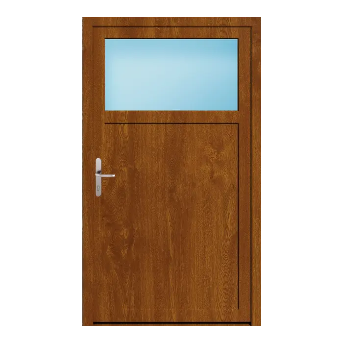 Nebeneingangstür 110x190 cm 1/3 Glas Golden Oak genarbt