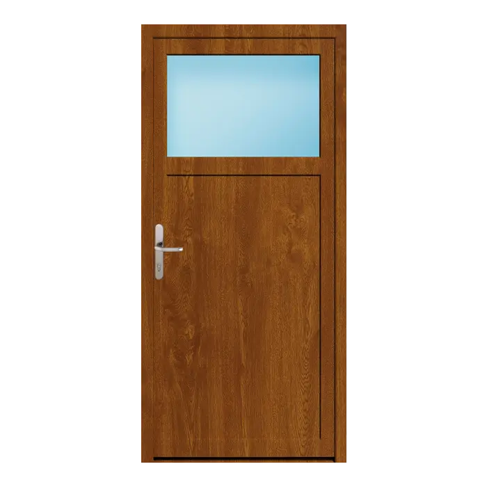 Nebeneingangstür 88x188 cm 1/3 Glas Golden Oak genarbt