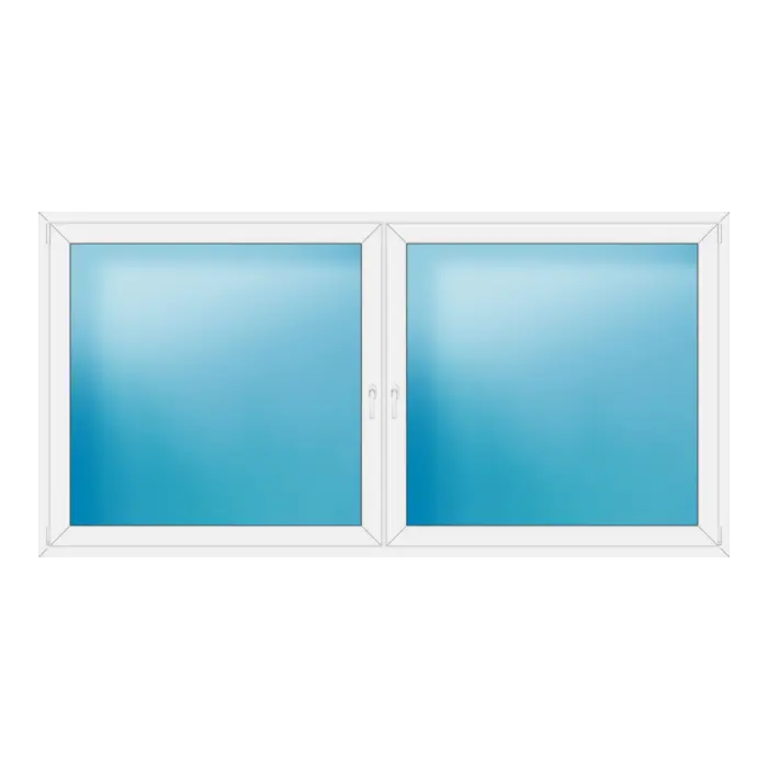 Zweiflügeliges Kunststofffenster 280x140 cm Weiß