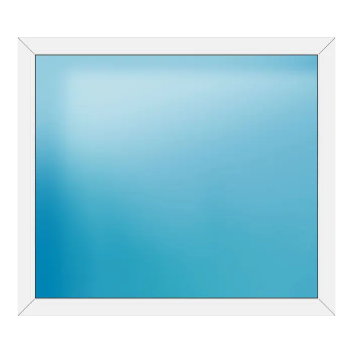 Festverglasung aus Kunststoff 146x128 cm Weiß