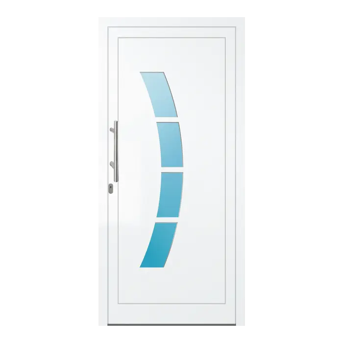 Haustür Aluminium 95x200 cm Prezo Top 06 Verkehrsweiß RAL 9016