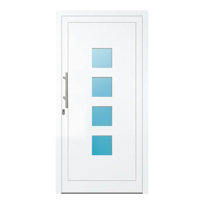 Haustür Aluminium 103x204 cm Prezo Top 09 Verkehrsweiß RAL 9016
