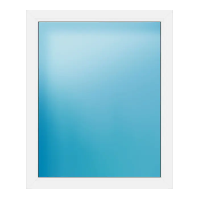 Festverglasung aus Kunststoff 100x122,5 cm Weiß