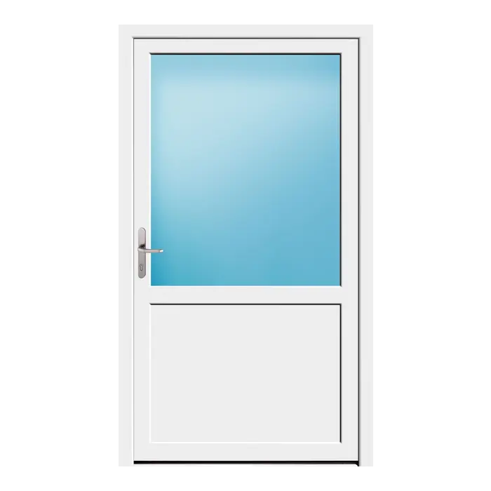 Nebeneingangstür 120x208 cm 2/3 Glas Weiß