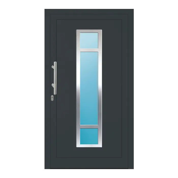 Haustür Aluminium 108x194 cm Prezo Top 01 Anthrazitgrau RAL 7016