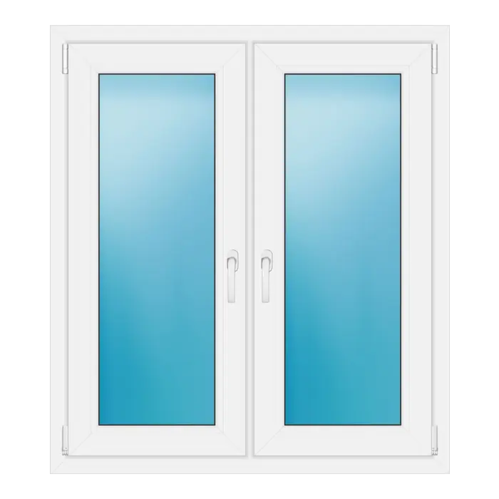 Zweiflügeliges Kunststofffenster 105x118 cm Weiß