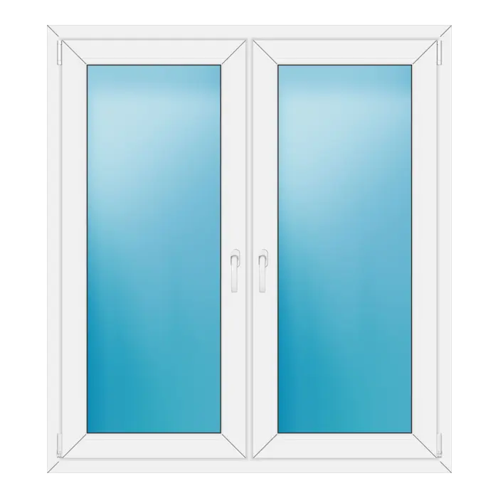 Zweiflügeliges Kunststofffenster 130x144 cm Weiß