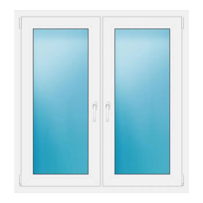 Zweiflügeliges Kunststofffenster 120x126 cm Weiß