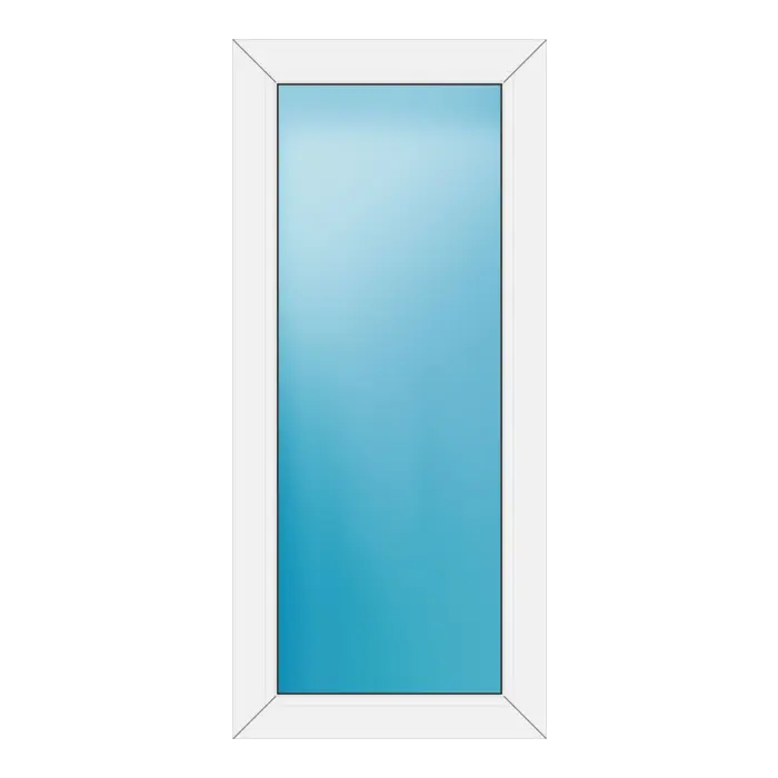 Festverglasung aus Kunststoff 56x125 cm Weiß