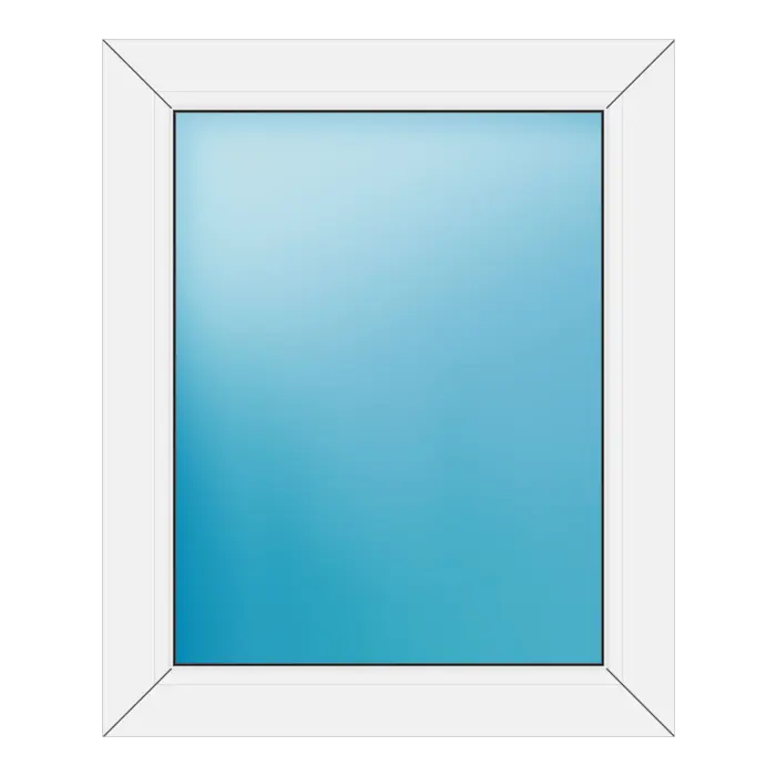 Festverglasung aus Kunststoff 64x78 cm Weiß