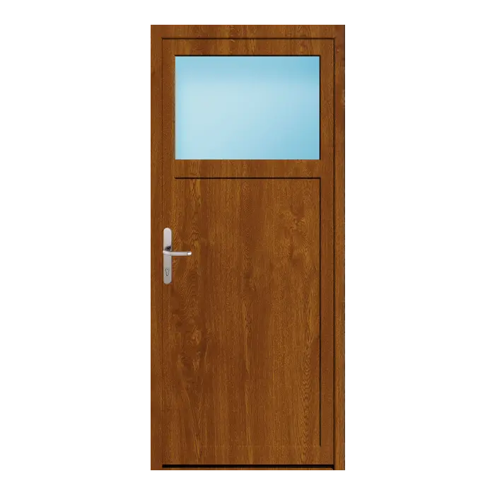 Nebeneingangstür 82x188 cm 1/3 Glas Golden Oak genarbt