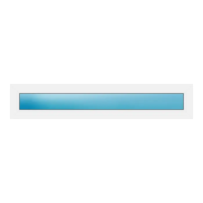 Festverglasung aus Kunststoff 158x30 cm Weiß