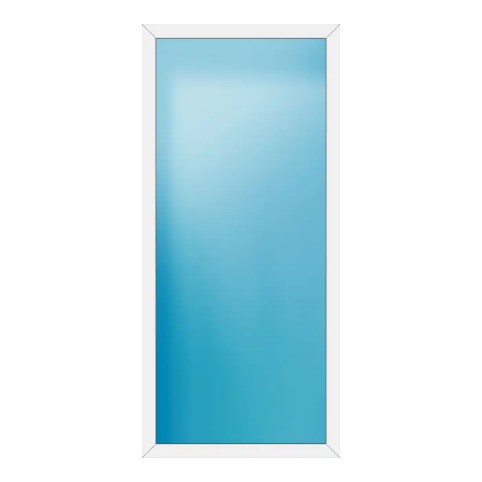 Festverglasung aus Kunststoff 114x250 cm Weiß