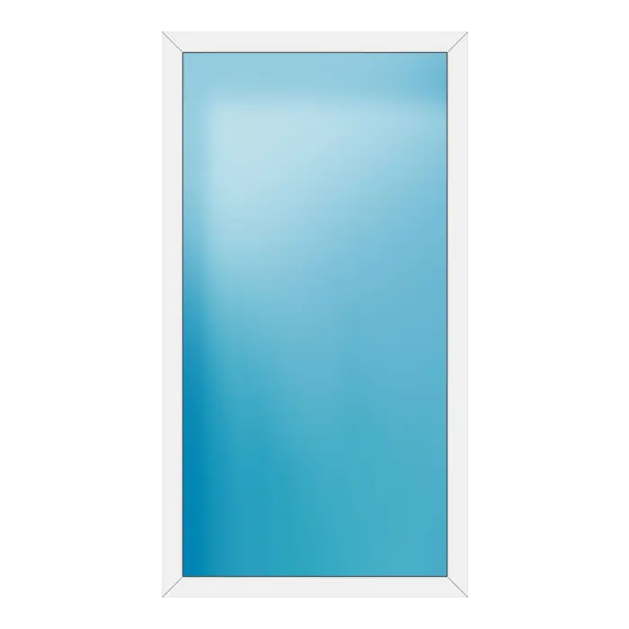 Festverglasung aus Kunststoff 118x218 cm Weiß