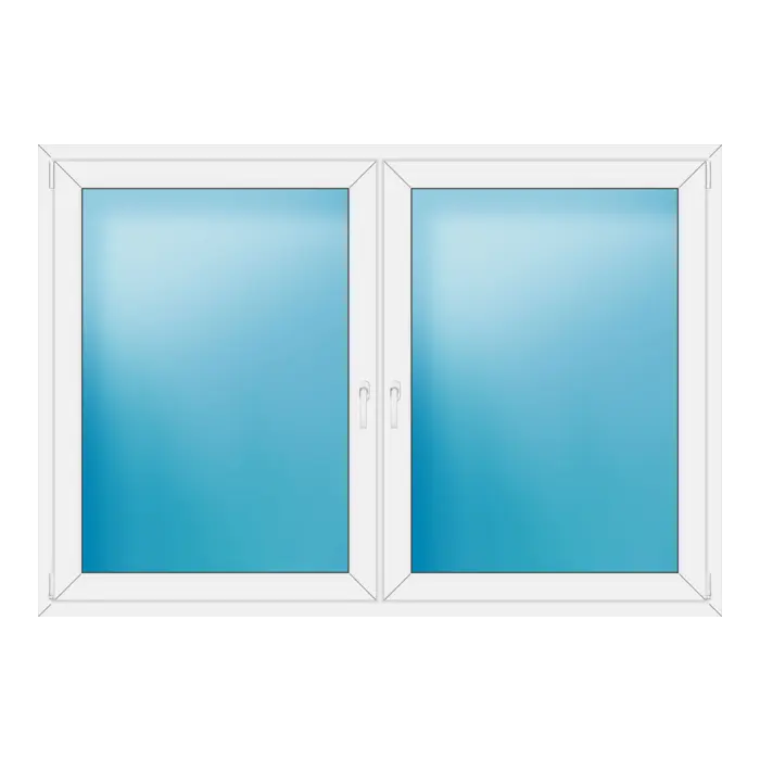 Zweiflügeliges Kunststofffenster 200x138 cm Weiß