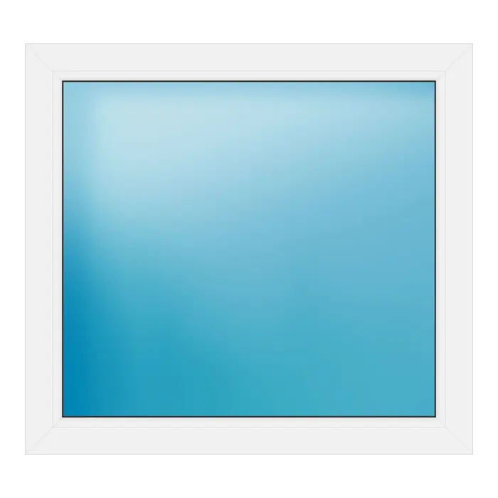 Festverglasung aus Kunststoff 96x88 cm Weiß