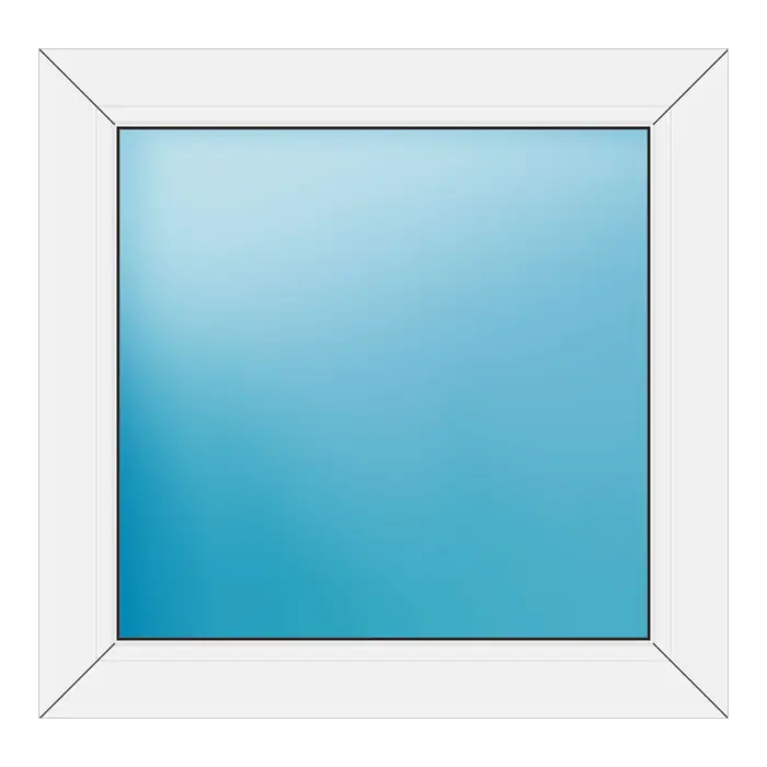 Festverglasung aus Kunststoff 70x68 cm Weiß