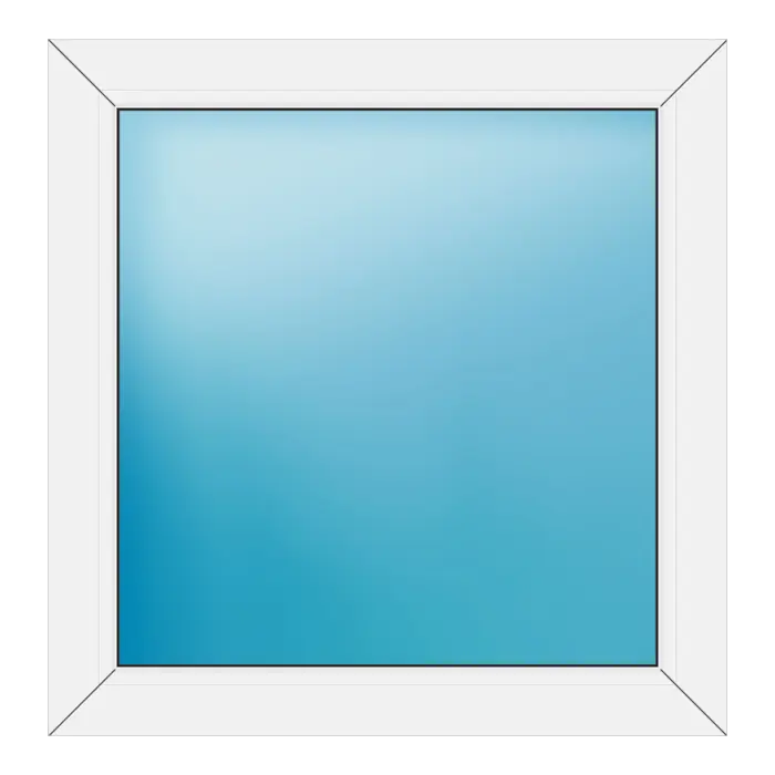 Festverglasung aus Kunststoff 78x80 cm Weiß