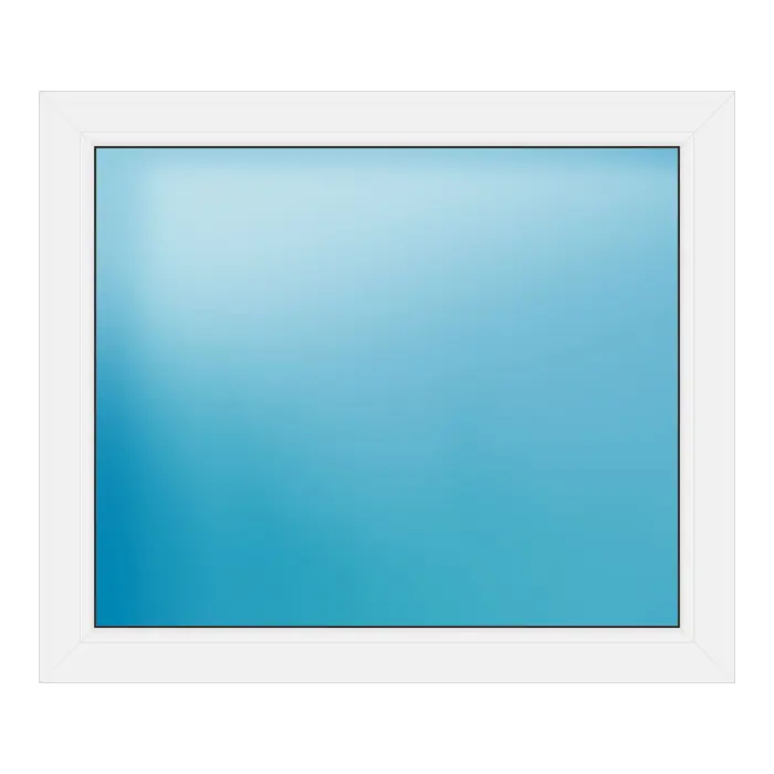 Festverglasung aus Kunststoff 100x85 cm Weiß