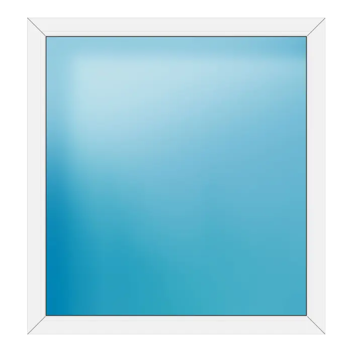 Festverglasung aus Kunststoff 128x136 cm Weiß