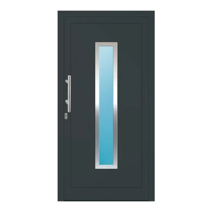 Haustür Aluminium 105x206 cm Prezo Top 05 Anthrazitgrau RAL 7016